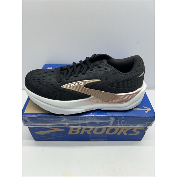 Brooks Ghost Max 3 Running Shoes Cushion Blk/Rose Gold Women SZ 8 Wide New - Picture 1 of 9